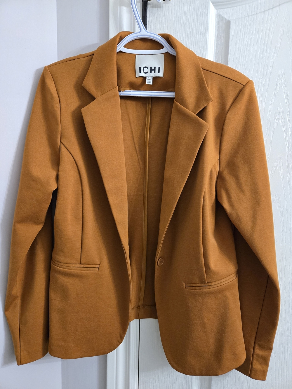 Ichi Women's Rust Orange Blazer Jacket